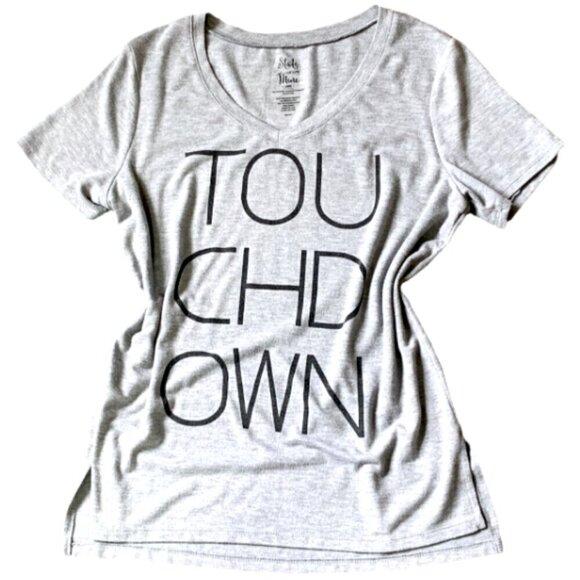 State of Mine Touchdown Graphic Tee Top Sz L Gray 24H - Picture 4 of 5